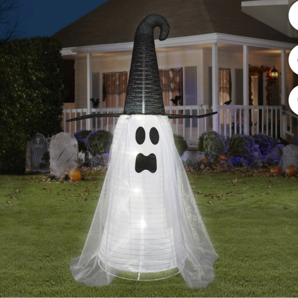 Spooky Moods Halloween Outdoor Ghost Hat 42” x 72” x 27” 8.64 lb Light Up NEW - Picture 3 of 6